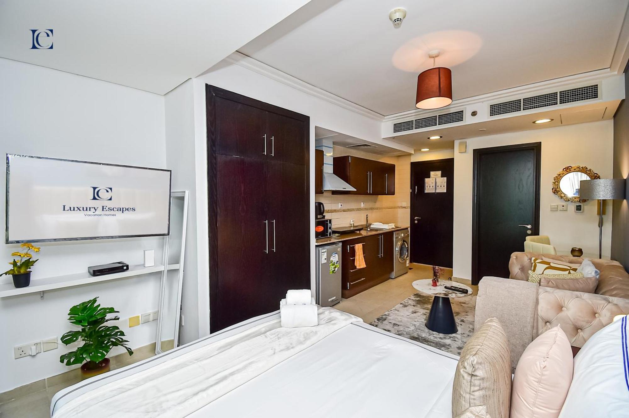 Luxury Escapes - Modern Studio Apt - Metro, Beach & Mall Mins Away دبي المظهر الخارجي الصورة
